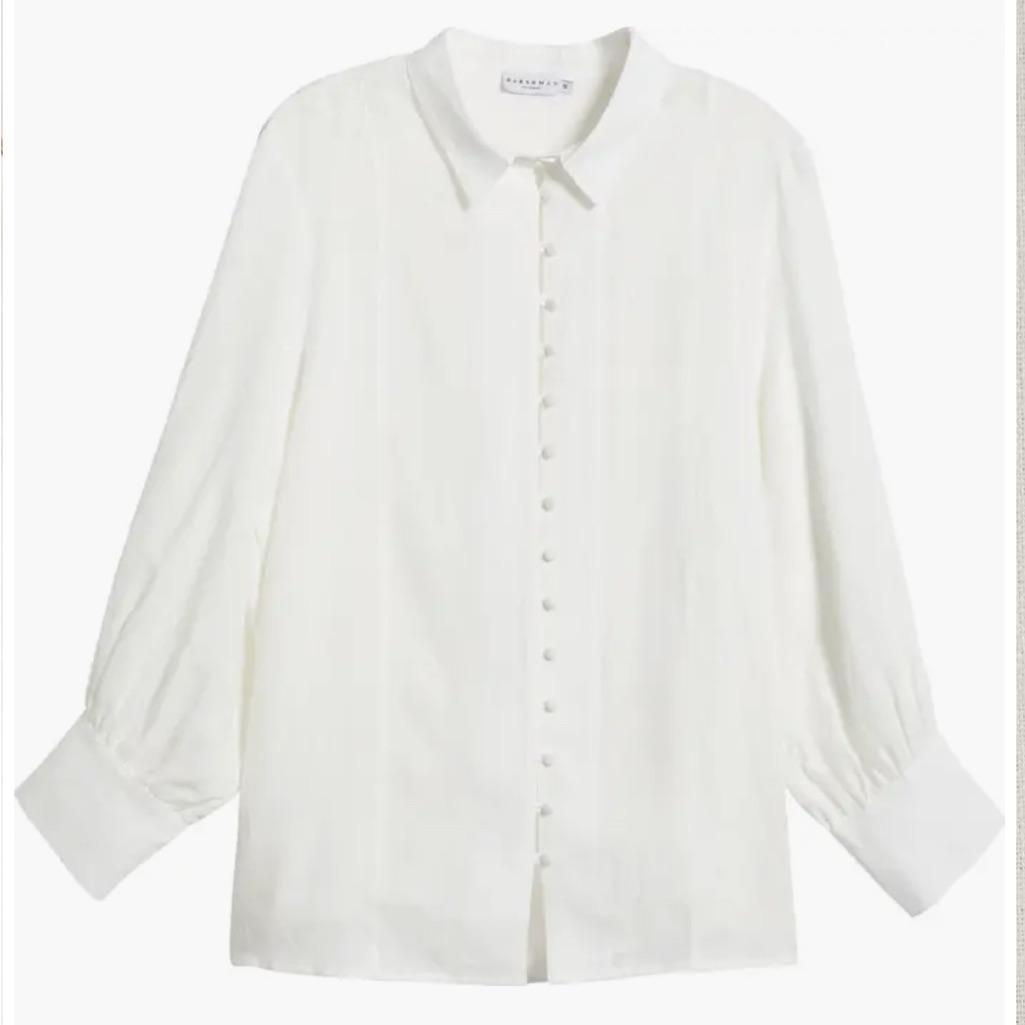 Harshman White Gemma Linen Top